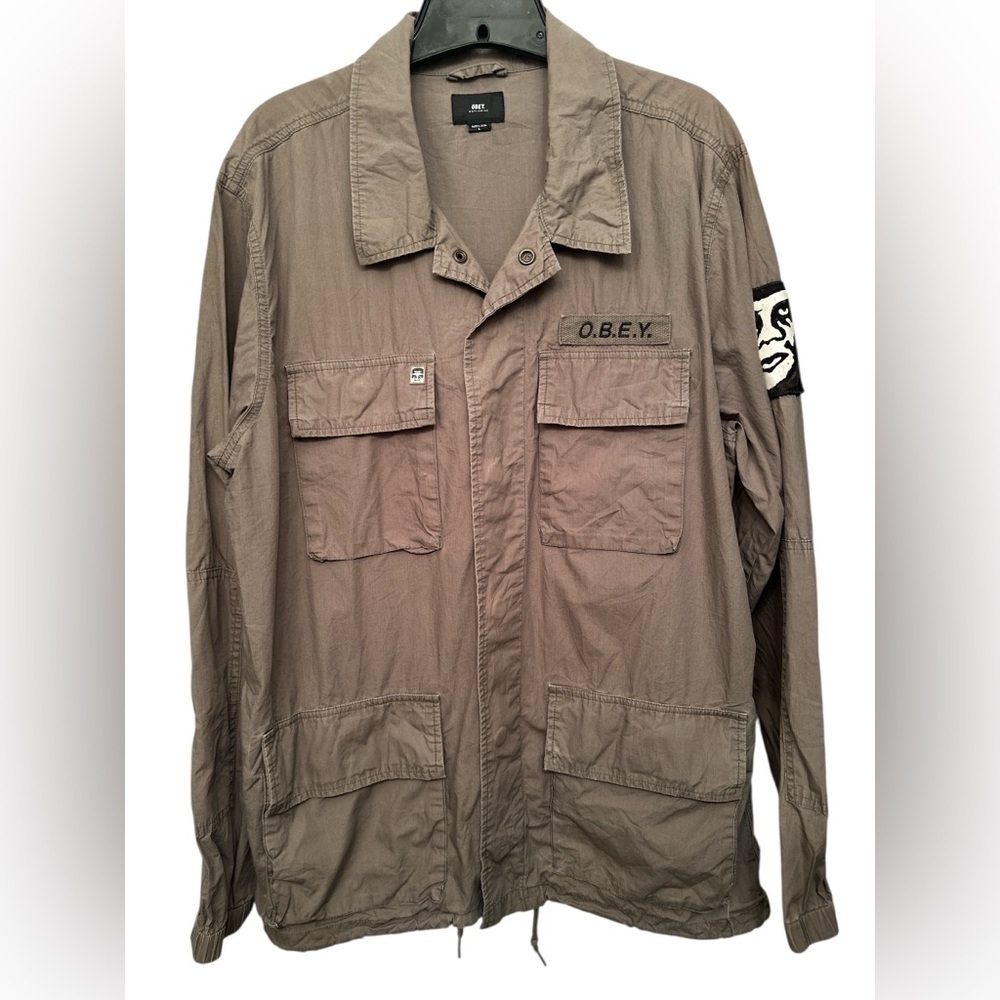 Obey Men's Green Field Military Jacket
